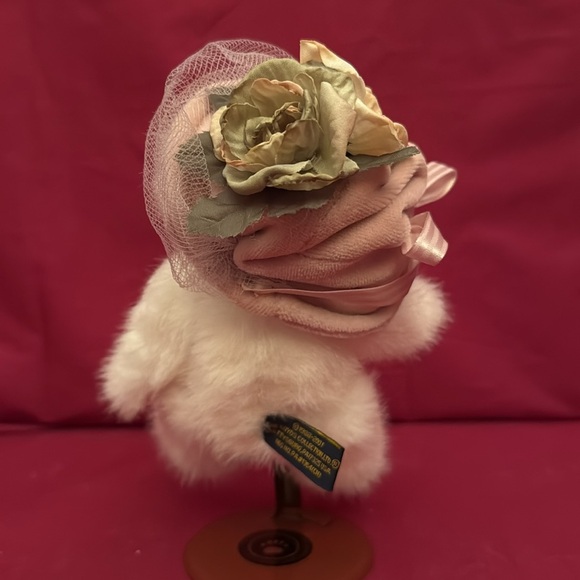 🦄 2 for $10 🦄 Boyds Bears “Chantelle Capeau” White Bear With Pink Hat - Picture 2 of 4